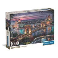   Reise Lights of the Danube Budapest 1000-teiliges Kompaktpuzzle Clementoni