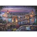 Reise Lights of the Danube Budapest 1000-teiliges Kompaktpuzzle Clementoni