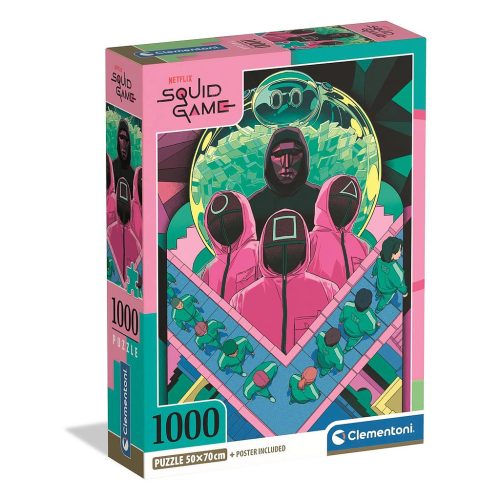 Squid Game Gewinne dein Leben Shapes of Power 1000-teiliges Compact Puzzle Clementoni