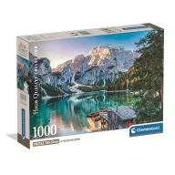   Städte Lake Braies Italien 1000-teiliges Compact Puzzle Clementoni