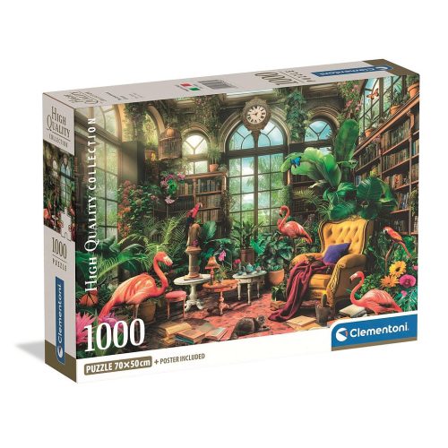 Farbe Library Gewächshaus 1000 tlg Compact Puzzle Clementoni