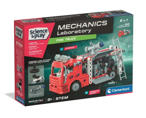Fahrzeug Mechanics Feuerwehrauto 2-in-1 Bauspielzeug Clementoni