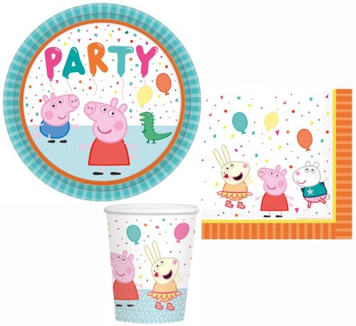 Peppa Wutz Confetti Party Set 32 tlg. mit 23 cm Teller