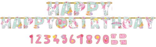 Einhorn Happy Birthday Riesen Banner 320 cm