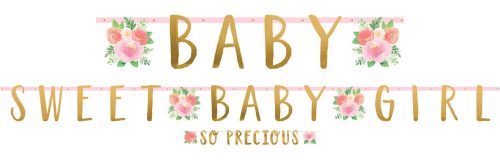 Baby Sweet Baby Girl  Floral Sweet Girl Papierausschnitt 2-teilig