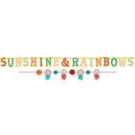 Regenbogen Retro Rainbow Schild 176 cm