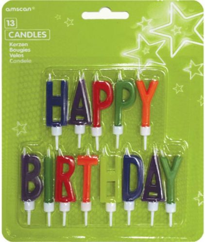 Geburtstag Happy Birthday Kerzenset 13-teilig
