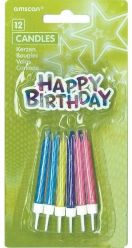 Geburtstag Happy Birthday Kerzenset 12 tlg