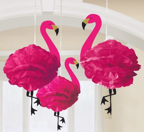 Flamingo Dekoration (3 Stücke)