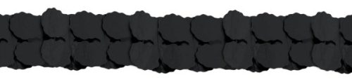 Black, Schwarz Papier Girlande 365 cm