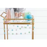 Farbe Schimmernde Party Mini-Girlande 213 cm 6er-Set