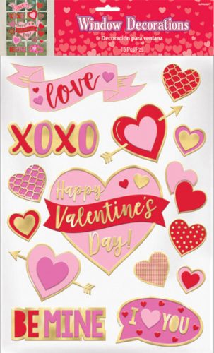 Valentine's Day Fensteraufkleber (15 Stücke)