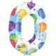 Nummer Riesen 0er Nummer Folienballon 88*63 cm