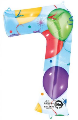 Nummer 7 FolienLuftballon 88*55 cm