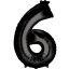 Nummer Black Riesen-Zahlen-Folienballon 6, 86*55 cm