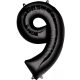 Black Riesenfigur Folienballon 9 Größe, 86*55 cm