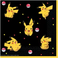 Pokémon Yellow Thunder Servietten, 16 Stück, 33x33 cm