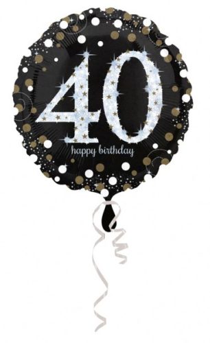 Happy Birthday 40 FolienLuftballon 43 cm