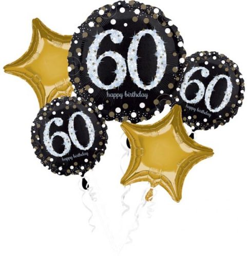 Happy Birthday 60 Folienballon 5er Set Set