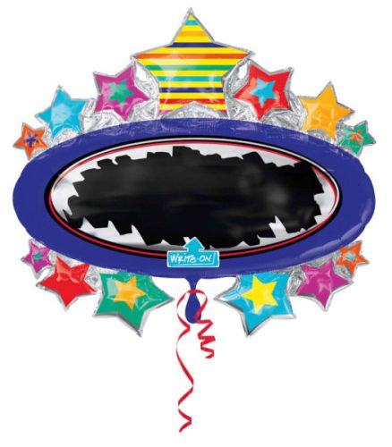 black Board Star Folienballon 78 cm