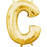 Buchstabe Gold, Gold Mini-C-Buchstaben-Folienballon 33 cm