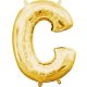 Buchstabe Gold, Gold Mini-C-Buchstaben-Folienballon 33 cm