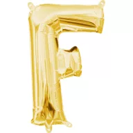 Buchstabe Gold, Gold Mini F Buchstabe Folienballon 33 cm