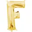 Buchstabe Gold, Gold Mini F Buchstabe Folienballon 33 cm