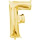 Gold, Gold Mini-Buchstabe F Folienballon 33 cm