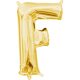 Gold, Gold Mini-Buchstabe F Folienballon 33 cm