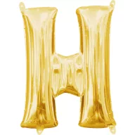 Buchstabe Gold, Gold Mini H Buchstaben Folienballon 33 cm