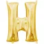 Buchstabe Gold, Gold Mini H Buchstaben Folienballon 33 cm