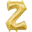 Buchstabe Gold, Gold mini Z Buchstaben Folienballon 33 cm