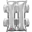 Nummer Mini-Folienballon Hashtag-Symbol, Silber 33 cm