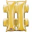 Nummer Gold, Gold Mini-Folienballon Hashtag-Icon 33 cm