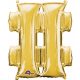 Gold, Gold mini Folienballon Hashtag-Symbol 33 cm