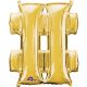 Nummer Gold, Gold Mini-Folienballon Hashtag-Icon 33 cm