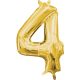 Gold, Gold mini Nummer Folienballon 4-Zoll 40 cm