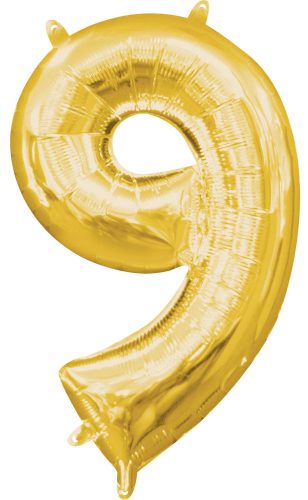 Gold, Gold mini Nummer Folienballon 9-Zoll 40 cm