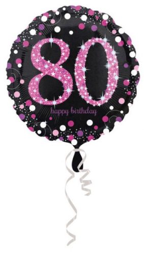 Happy Birthday 80 FolienLuftballon 45 cm