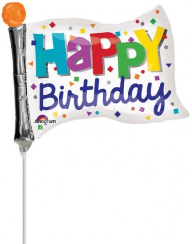 Geburtstag Happy Birthday Flagge mini Folienballon 25 cm (WP)