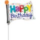 Geburtstag Happy Birthday Flagge mini Folienballon 25 cm (WP)