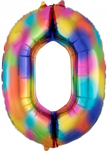 Rainbow Riesenfigur Folienballon Größe 0, 88x63 cm