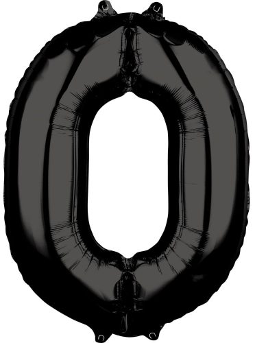 Nr. Folienballon 0, black 66*50 cm