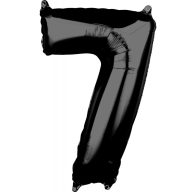 Nummer Schwarzer Zahlenfolienballon 7, 66*43 cm