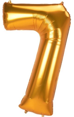 Gold, Gold Nummer 7 Folienballon 134 cm