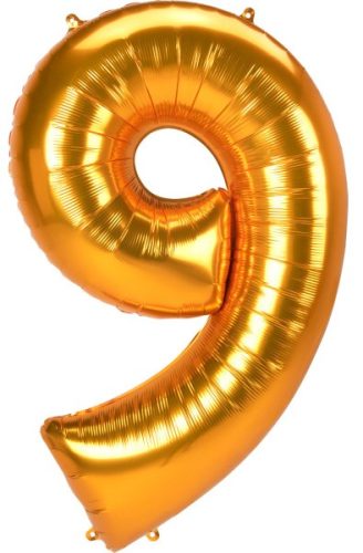gold, Gold Nummer 9 Folienballon 137 cm
