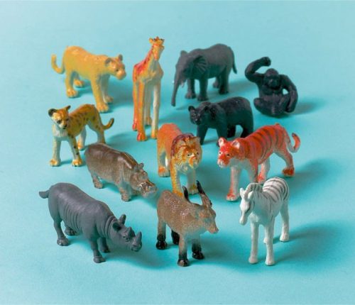 Spielzeug-Dschungeltiere aus Kunststoff (12 Stück)