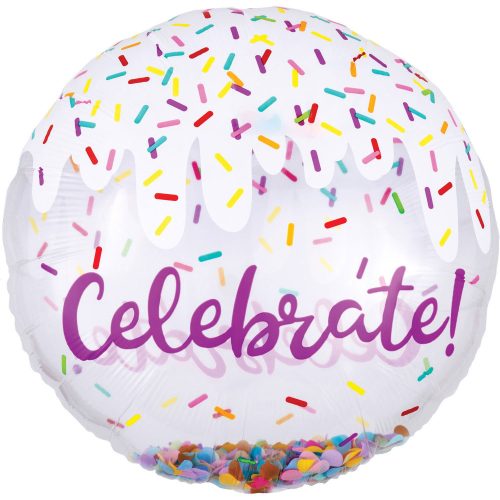 Celebrate, Feiern Folienballon mit Konfetti 71 cm