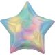 Hologramm Star Pastel Rainbow Folienballon 48 cm